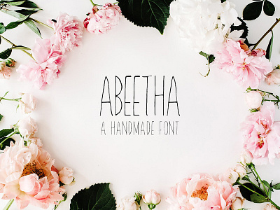 Abeetha Hand Drawn Font elegant font fonts handmade handwriting love text vintage