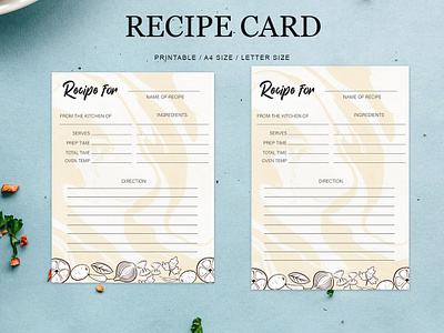 Recipe Book Printable Recipe Sheet, Blank Recipe Book, Recipe