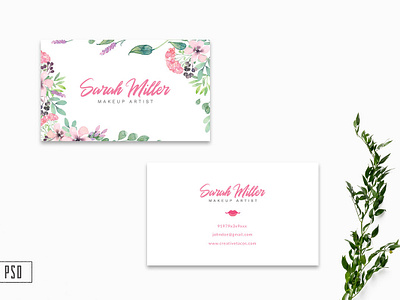 Free Floral Business Card Template V2