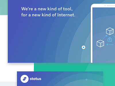 Status blue branding gradients green iconography ui user interface