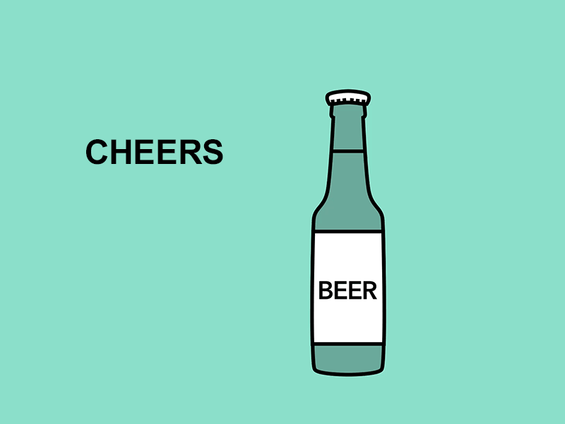 Drink Beer animation beer bottle cheers fly plopp