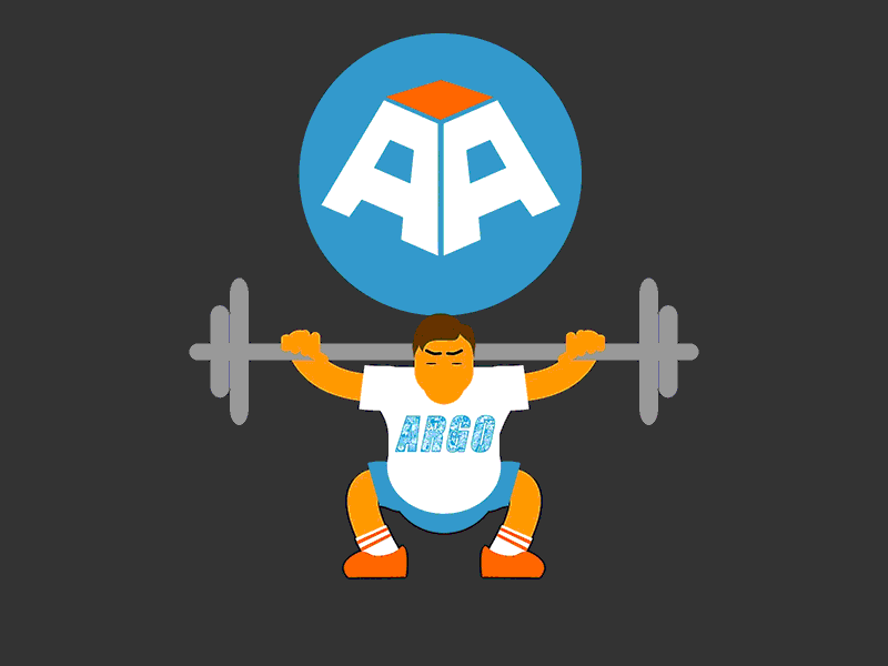 Gewichtheben Dribble animation argo bodybuilding crossfit gym sport weight
