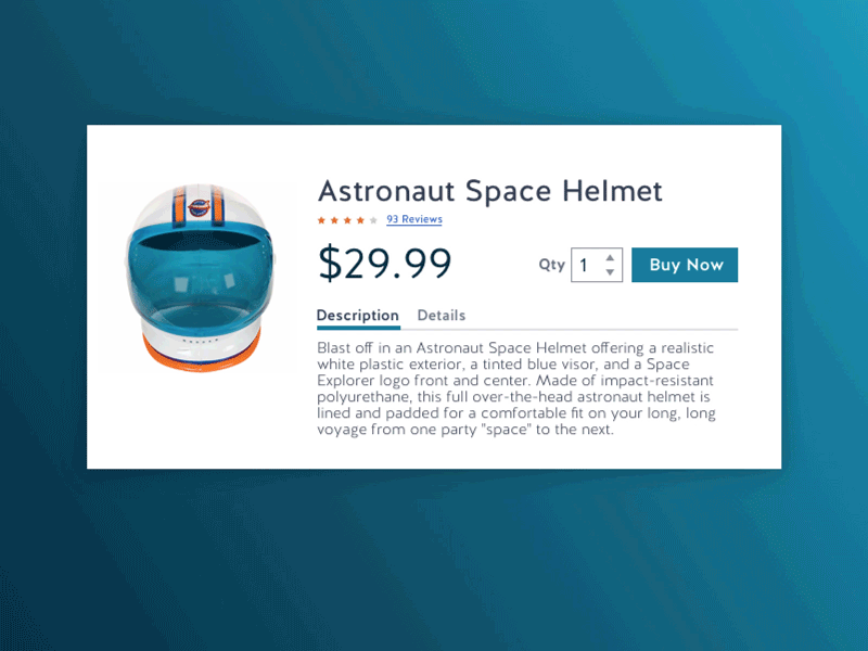 E-Commerce Shop // 012 012 astronaut buynow dailyui ecommerce helmet product shop space ui