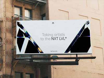 NXTLVL® Branding - NYC Billboard 3d art direction billboard brand identity branding logo design music music industry print