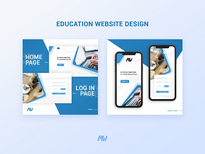 Education Website Design - Ui/Ux Project 💻 app design iphone x landing page mahfworks minimal ui ux website