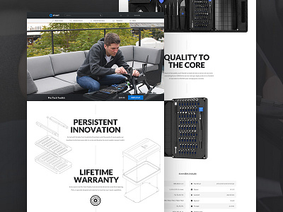iFixit Featured Product Page (Pro Tech Toolkit) e commerce landing landing page product page tools ui ux web design