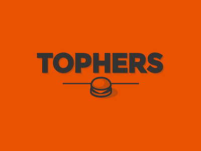Tophers branding burger fast food food identity logo logo design orange restaurant