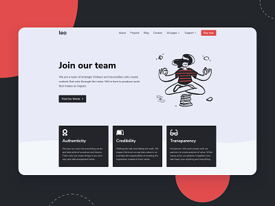 Team page for creative agencies Bootstrap