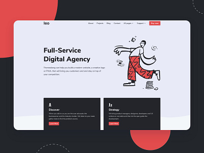 Services Page from Agency Bootstrap Template agency bootstrap bootstrap 4 bootstrap4 clean creative illustration modern services template theme themesberg ui