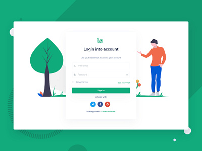 Login Page from Leaf Nonprofit Environmental Bootstrap Template bootstrap bootstrap4 clean climate change creative environment environmental green illustration modern ngo nonprofit template theme themesberg