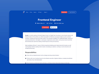 Rocket - SaaS Bootstrap Job Opening Page bootstrap bootstrap4 job job listing job opening job page rocket saas theme themesberg