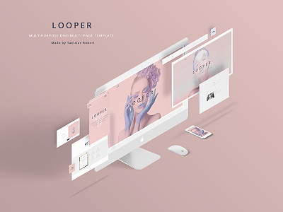 Looper-Multipurpose One/Multi Page Template agency bootstrap creative design looper portfolio template