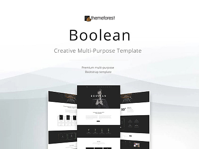 Boolean- Creative Multi-Purpose Template agency blog bootstrap clean creative modern portfolio template