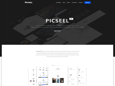 Picseel Bootstrap 4 Kit bootstrap4 clean creative design free kit modern