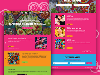 Home Page - Website bakery home page market mexico restaurant vibrant website