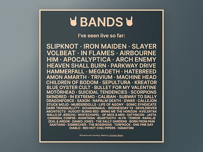 Bands bands concert css design heavy metal html minimal simple typography website