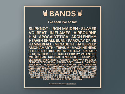 Bands bands concert css design heavy metal html minimal simple typography website