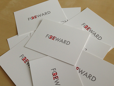 Forward/Reward Printed forward futura moo moo.com postcard print reward typography