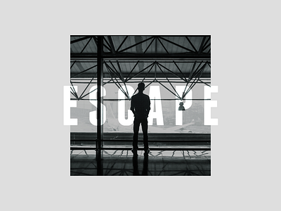 Escape airport black design escape franchise gray type typography unsplash white