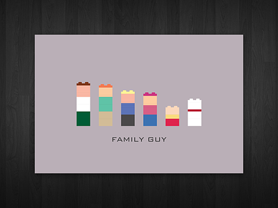 Lego Family Guy brian chris family guy illustration lego lois meg peter poster stewie
