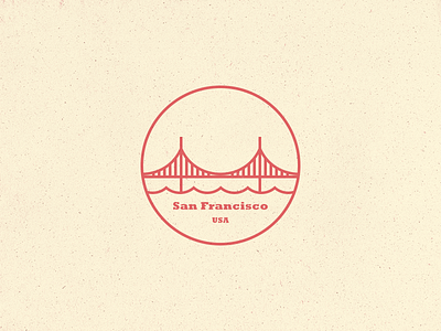 San Francisco america bridge golden gate bridge illustration san francisco sf simple usa