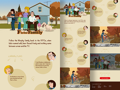 F is for Family concept design f is for family info page landing page layout netflix web design website