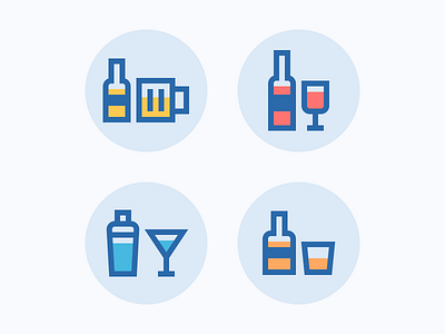 Booze Icons beer booze bottle cocktail figma glass icon illustration mug whisky wine