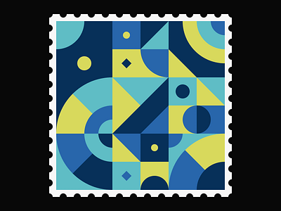 Geometric Stamp IV colors design geometry illustration minimal shapes stamp