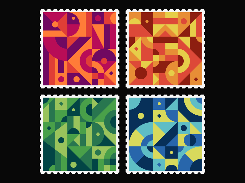 Geometric Stamps by Thorsten Beeck on Dribbble