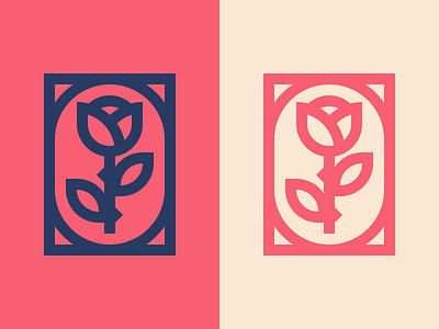 Rose branding design figma icon illustration logo mark minimal rose simple