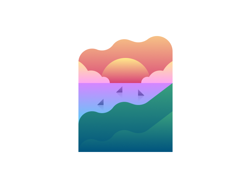 Sailing into the sunset by Thorsten Beeck on Dribbble