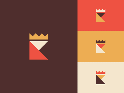 Royal K crown design figma illustration k king logo mark royal simple