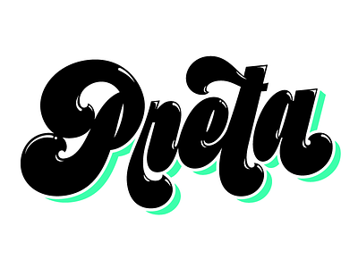 New font Preta ampersand black calligraphy lettering typography