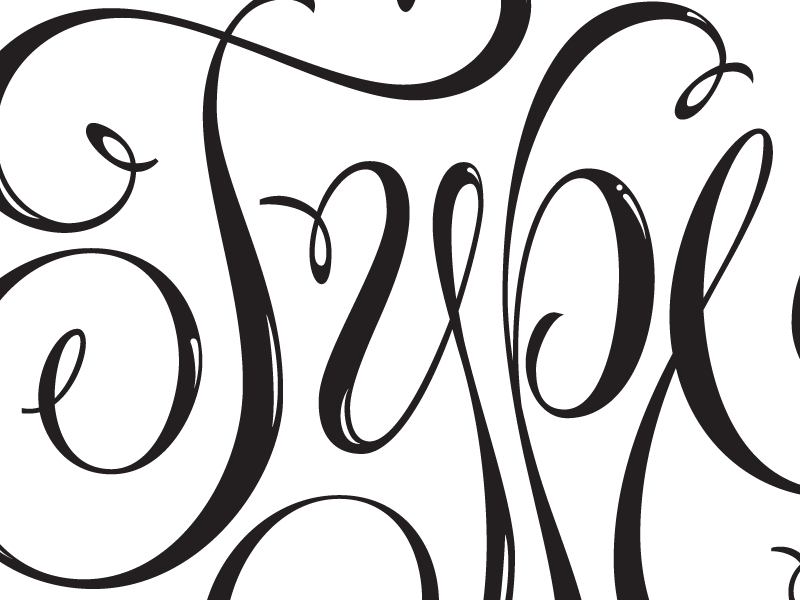 Random Lettering zoom by Maximiliano R. Sproviero on Dribbble