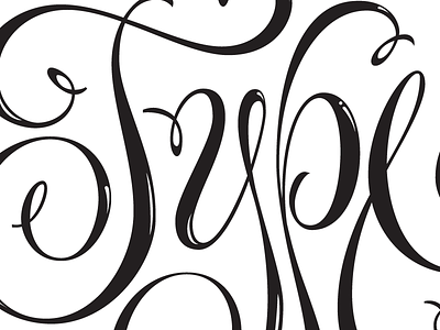 Random Lettering zoom black calligraphy copperplate lettering shine typography