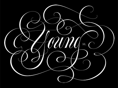 Random Lettering 2 black calligraphy copperplate curves lettering sexy shine swash swirl typography young