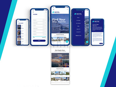 nevita app branding design illustration type typography ui ux web website