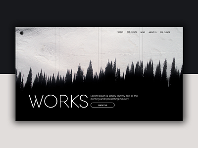 landing page black & white