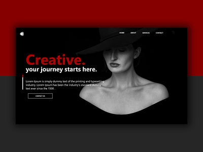 landing page black & red