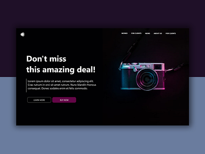 landing page black & pink app design illustration illustrator type typography ui ux web website