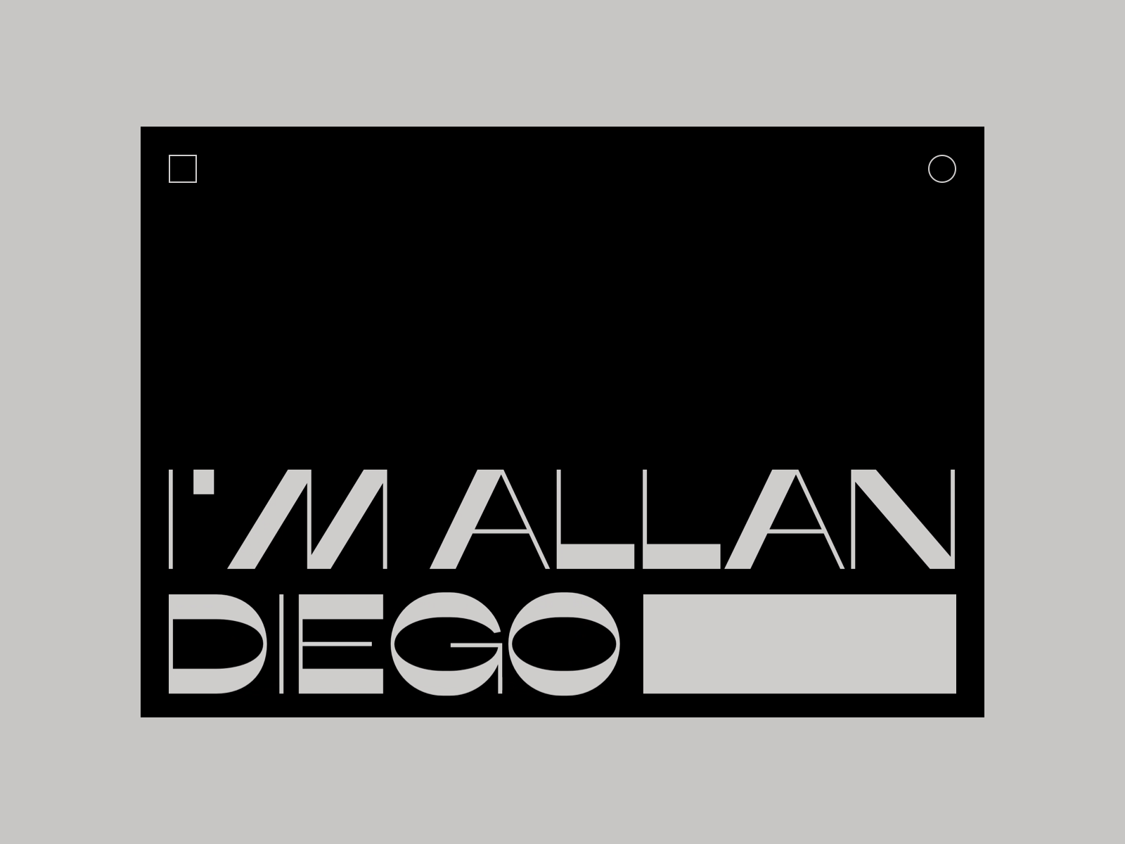 Allan Diego design gif hero looping portfolio portfolio site typography uidesign web