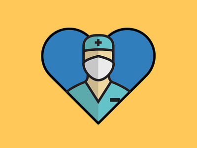 Nurse heart hospital logo medicine nurse