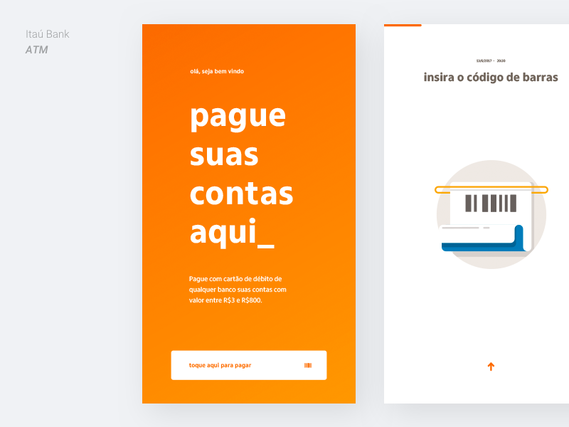 Itaú Bank ATM by Allan Diego on Dribbble