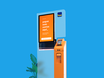 Itaú Bank ATM bank bank app illustration ux ui
