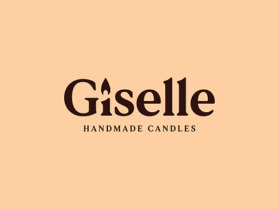 Giselle Handmade Candles branding candle candles design flat giselle handmade light logo pictogram typography vector