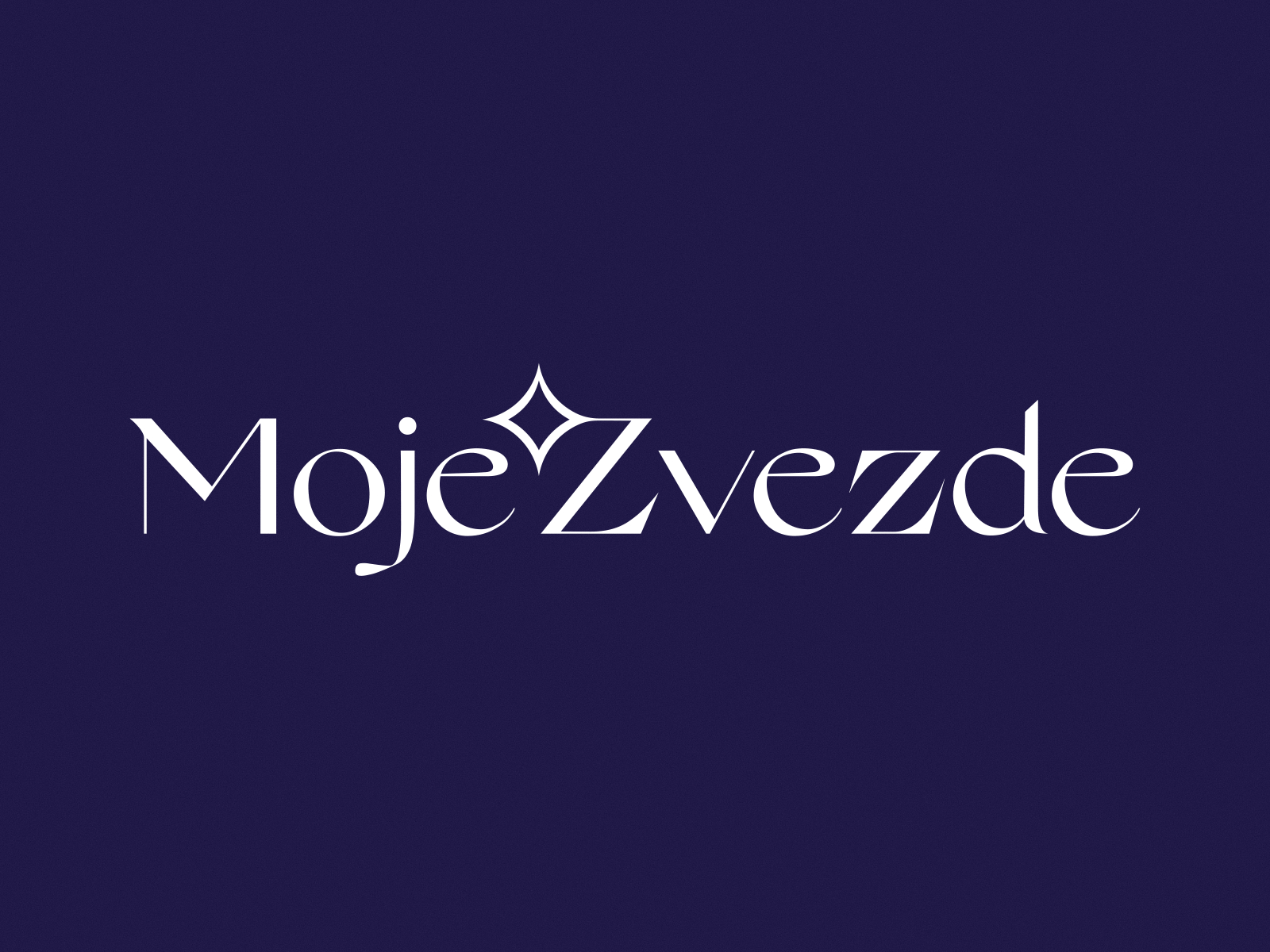Moje Zvezde (My Stars) - Star Maps Website Logo design flat logo serif star starmap stars typography vector website