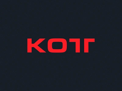 Kott bags branding design flat graphite kott logo red typography vector