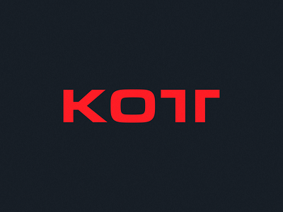Kott bags branding design flat graphite kott logo red typography vector