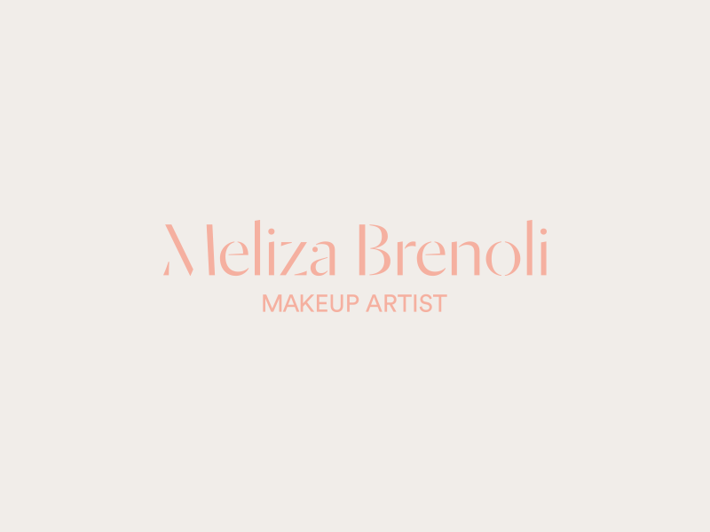 Meliza Brenoli Makeup Artist branding design flat logo makeup makeup artist typography vector