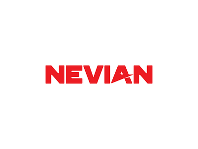 Nevian branding car custom type design flat logo logotype path red rent a car road typography vector way